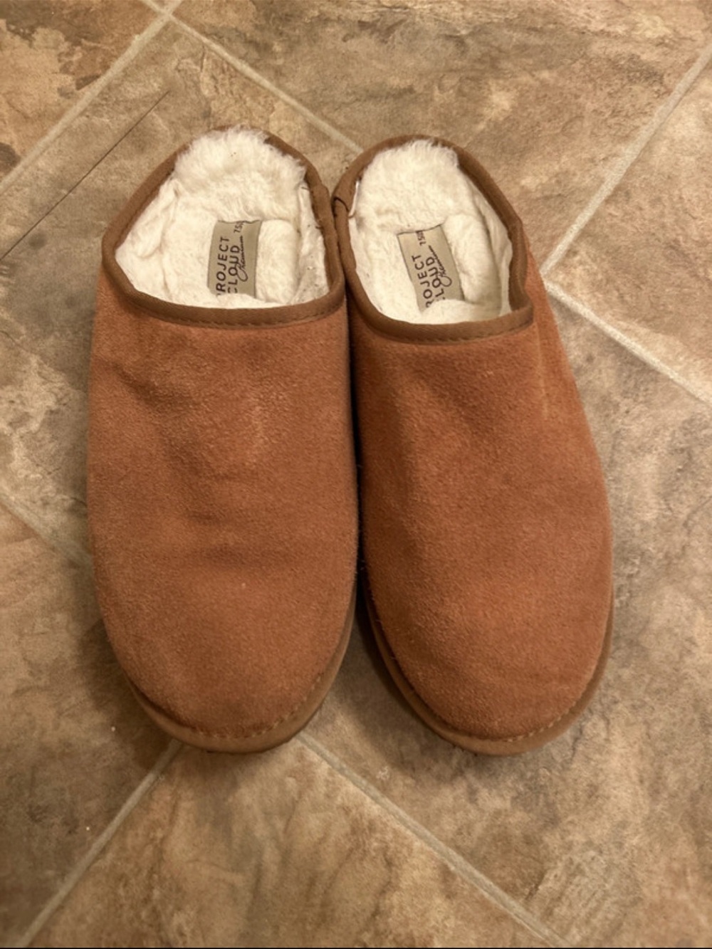 Brown Suede Women’s Slip-On Slippers